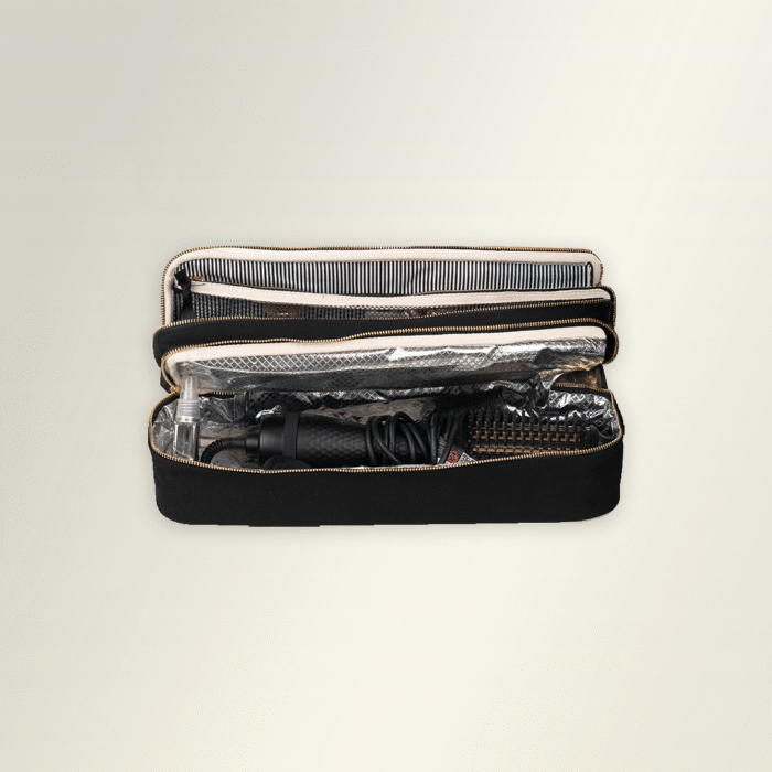 DOUBLE HAIR STYLING TOOLS TRAVEL CASE – BLACK - Image 3