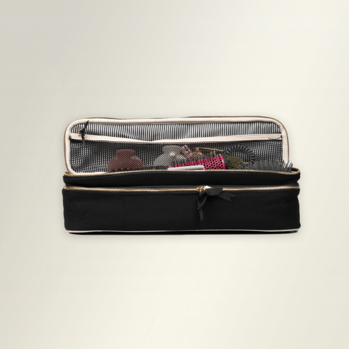 DOUBLE HAIR STYLING TOOLS TRAVEL CASE – BLACK - Image 2